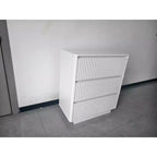 Commode à ✕ tiroirs pour chambre à coucher, commode moderne à cannelures, grande commode double en bois pour couloir, salon