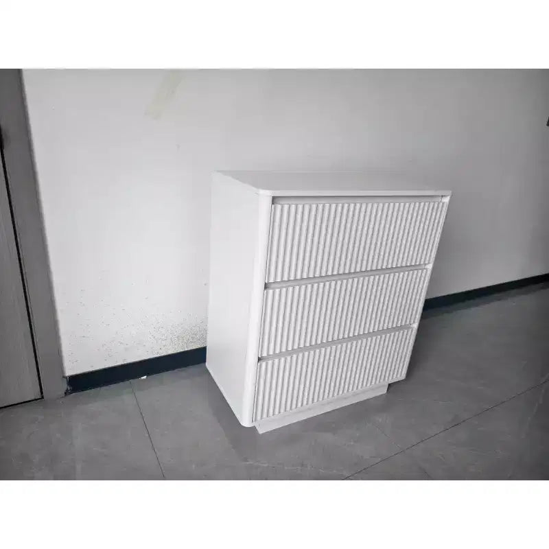 Commode à ✕ tiroirs pour chambre à coucher, commode moderne à cannelures, grande commode double en bois pour couloir, salon