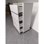 Commode à ✕ tiroirs pour chambre à coucher, commode moderne à cannelures, grande commode double en bois pour couloir, salon