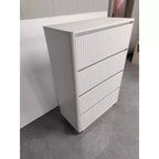 Commode à ✕ tiroirs pour chambre à coucher, commode moderne à cannelures, grande commode double en bois pour couloir, salon