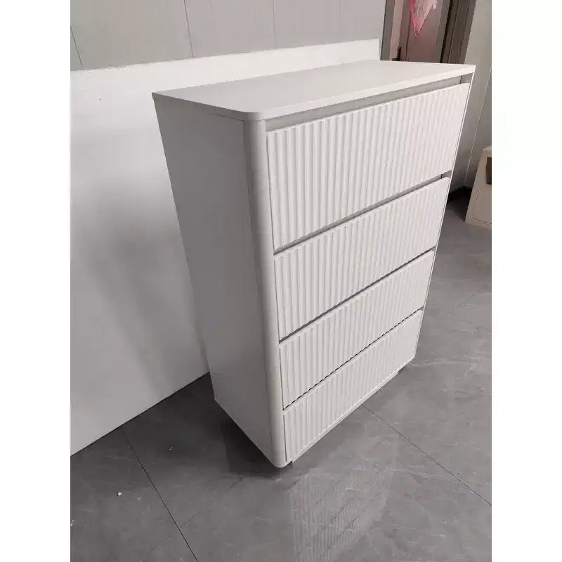 Commode à ✕ tiroirs pour chambre à coucher, commode moderne à cannelures, grande commode double en bois pour couloir, salon
