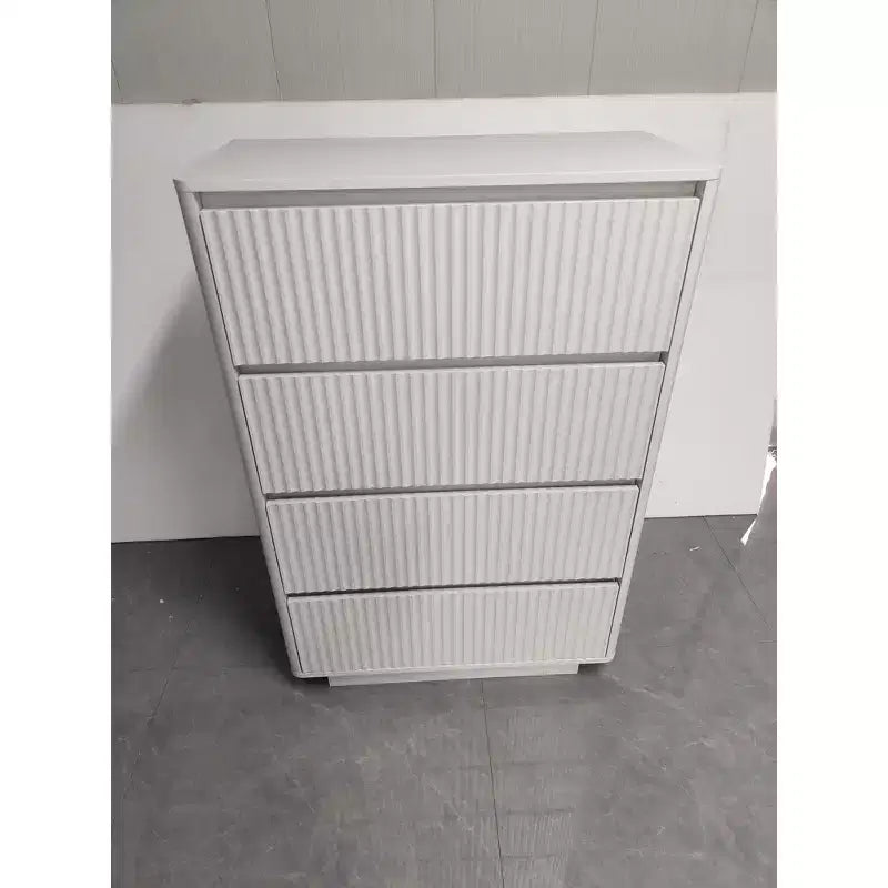 Commode à ✕ tiroirs pour chambre à coucher, commode moderne à cannelures, grande commode double en bois pour couloir, salon