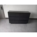 Commode à ✕ tiroirs pour chambre à coucher, commode moderne à cannelures, grande commode double en bois pour couloir, salon