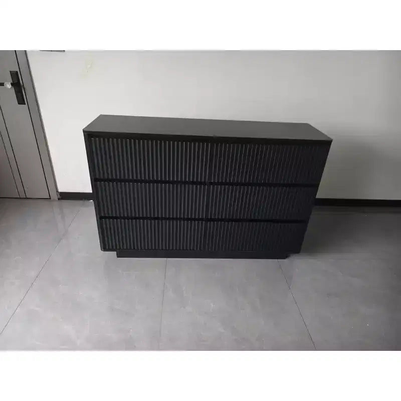 Commode à ✕ tiroirs pour chambre à coucher, commode moderne à cannelures, grande commode double en bois pour couloir, salon
