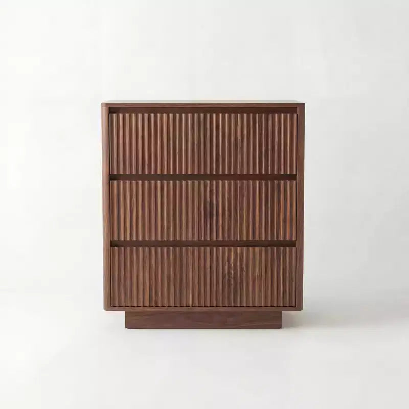 Commode à ✕ tiroirs pour chambre à coucher, commode moderne à cannelures, grande commode double en bois pour couloir, salon