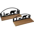 Collection Lakeside Lot de 2 étagères murales de style cabane rustique -