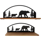 Collection Lakeside Lot de 2 étagères murales de style cabane rustique -