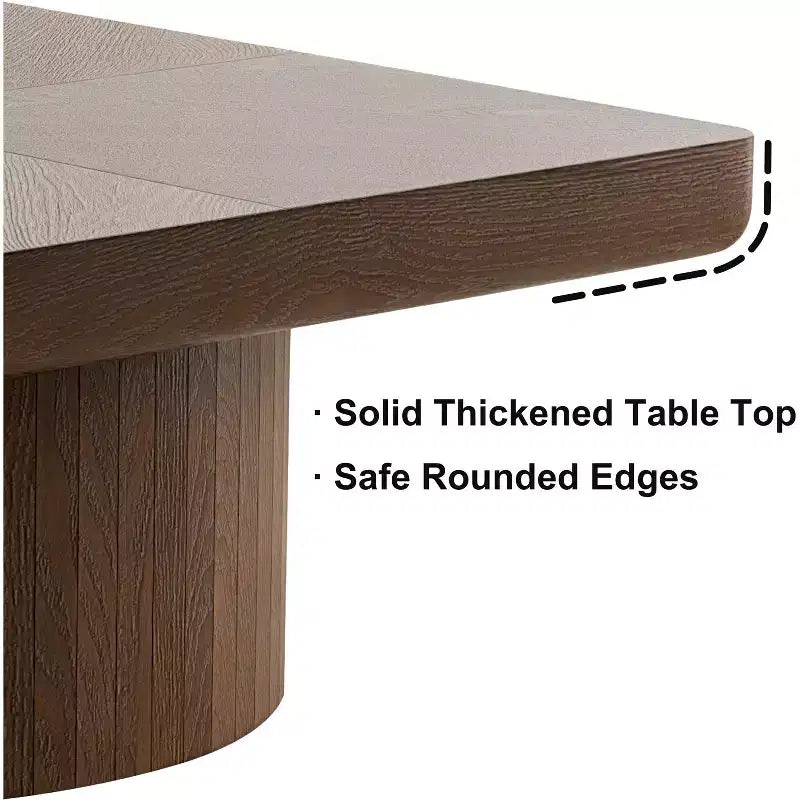 Table basse carrée pour salon, plateau en placage de bois à motif parquet, noyer