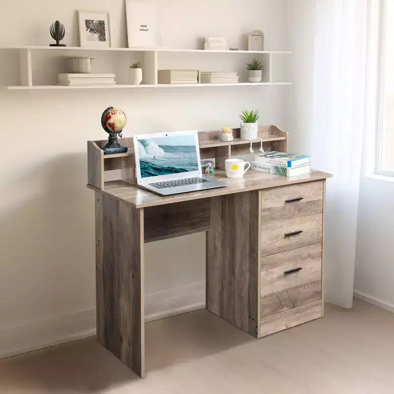 Bureau d'ordinateur Karlhome 109 cm avec 3 tiroirs