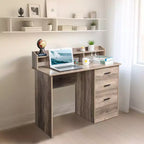 Bureau d'ordinateur Karlhome 109 cm avec 3 tiroirs