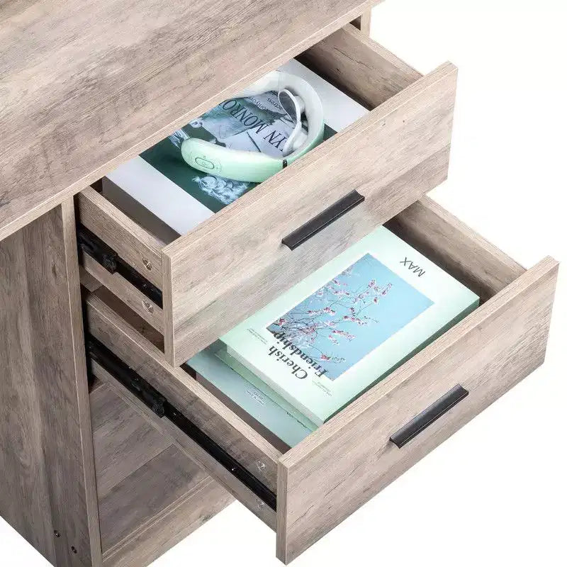Bureau d'ordinateur Karlhome 109 cm avec 3 tiroirs