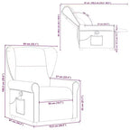 vidaXL Fauteuil inclinable de massage en tissu gris foncé