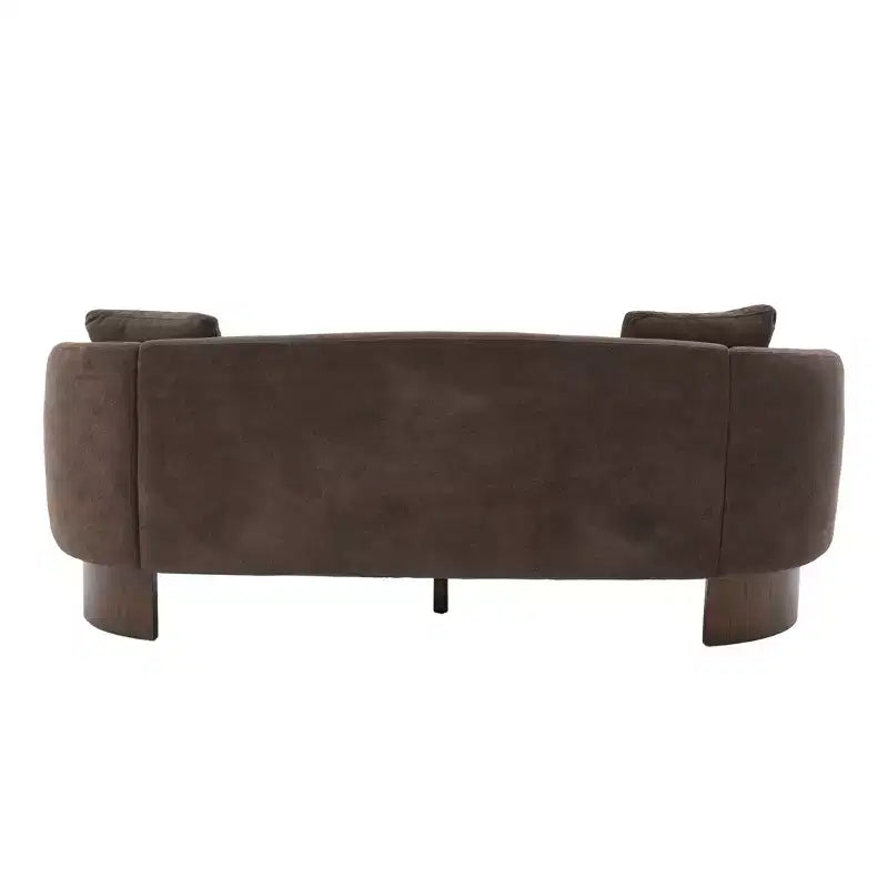 Canapé 3 places moderne GDFStudio Kyro 81" en bouclette avec base en bois et coussins