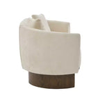 Canapé 3 places moderne GDFStudio Kyro 81" en bouclette avec base en bois et coussins