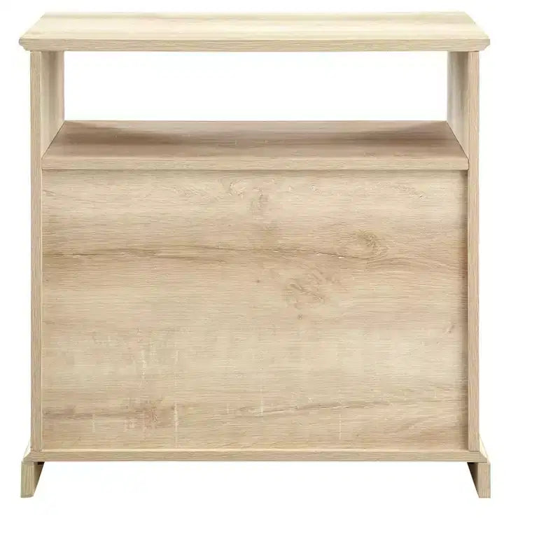 Table de chevet transitionnelle à 2 tiroirs Chêne Blanc - Walker Edison