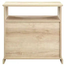 Table de chevet transitionnelle à 2 tiroirs Chêne Blanc - Walker Edison