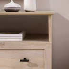 Table de chevet transitionnelle à 2 tiroirs Chêne Blanc - Walker Edison