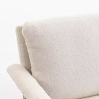 GDFStudio Ellowyn, fauteuil à bascule d'appoint en bois et tissu, style moderne du milieu du siècle
