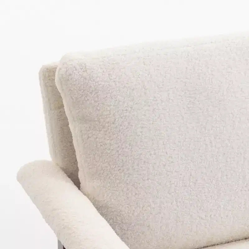 GDFStudio Ellowyn, fauteuil à bascule d'appoint en bois et tissu, style moderne du milieu du siècle