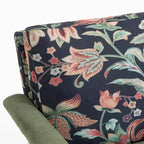 GDFStudio Ellowyn, fauteuil à bascule d'appoint en bois et tissu, style moderne du milieu du siècle