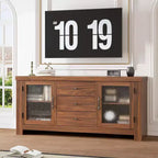 54 Buffet, Meuble de Rangement Autonome pour Cuisine, Salle à Manger et Salon, Finition Rustique