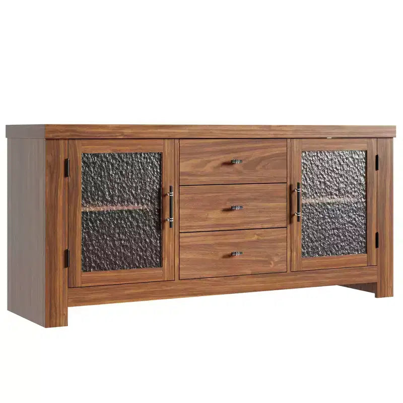 54 Buffet, Meuble de Rangement Autonome pour Cuisine, Salle à Manger et Salon, Finition Rustique
