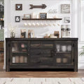 54 Buffet Cabinet, Freestanding Sideboard Storage Cabinet for Kitchen, Dining Room and Living Room, Rustic Finish