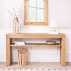 Console en bois style ferme Oakmere de GDFStudio avec étagère de rangement