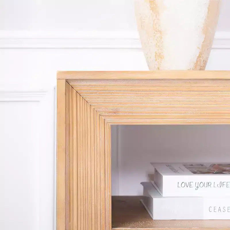 Console en bois style ferme Oakmere de GDFStudio avec étagère de rangement