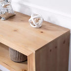 Console en bois style ferme Oakmere de GDFStudio avec étagère de rangement