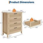 Commode à 4 tiroirs cannelés pour salon ou chambre, commode haute de 90 cm pour dressing, 4 tiroirs cannelés avec poignée en métal, armoire de rangement pour vêtements