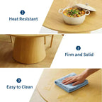 Table à manger ronde en bois de 43 po pour 4 personnes, table de cuisine moderne peu encombrante avec base piédestal