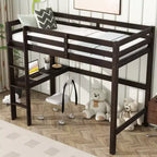 Lit mezzanine King MAYEERTY avec espace de rangement sous le lit – Métal robuste, peu encombrant