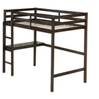 Lit mezzanine King MAYEERTY avec espace de rangement sous le lit – Métal robuste, peu encombrant