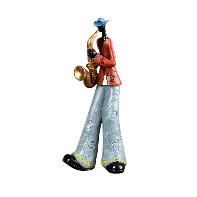 NotArt 5-Piece American Musician Band Figurine Set - Handcrafted Resin Statue for Living Room,