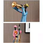 Ensemble de 5 figurines de musiciens américains NotArt - Statue en résine fabriquée à la main pour le salon,
