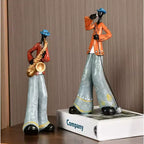 Ensemble de 5 figurines de musiciens américains NotArt - Statue en résine fabriquée à la main pour le salon,