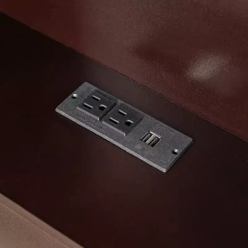 Lit superposé double sur grand lit avec armoire, ports USB, lumière, étagères de rangement et escalier de rangement - ModernLuxe