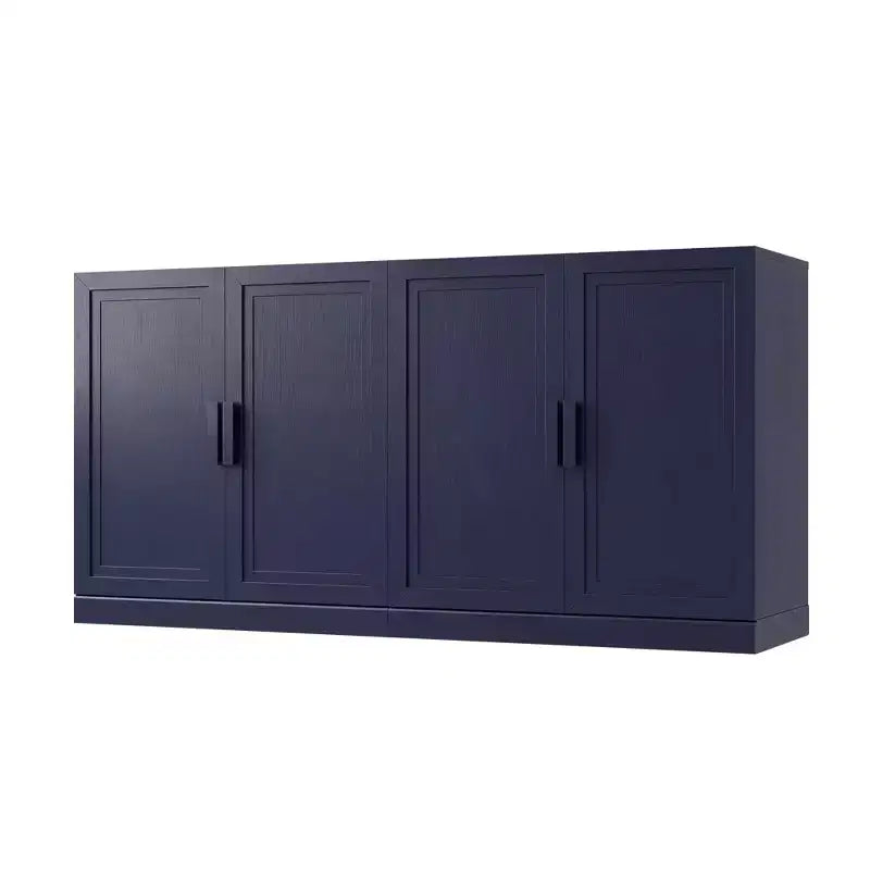 PexFix Armoire de buffet 62 W, buffet de cuisine autoportant avec 4 portes et étagères réglables, console de rangement robuste