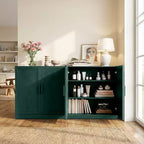 PexFix Armoire de buffet 62 W, buffet de cuisine autoportant avec 4 portes et étagères réglables, console de rangement robuste