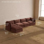 Canapé modulaire lavable 4 places Anabei | Assise et oreiller profilé Memorix+