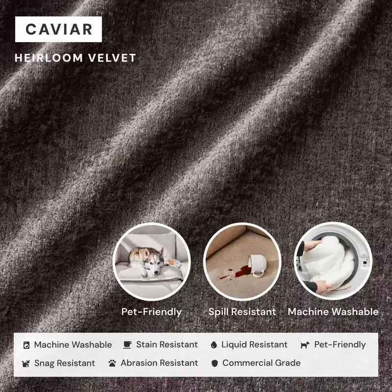 Canapé modulaire lavable 4 places Anabei | Assise et oreiller profilé Memorix+