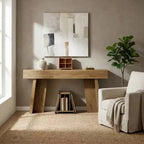 JVNOXK Table d'appoint extra longue de style campagnard à 2 niveaux, table d'appoint rustique pour salon, entrée