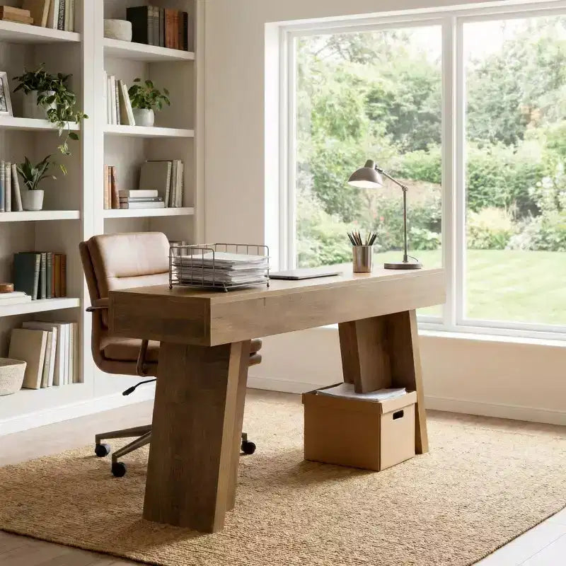 JVNOXK Table d'appoint extra longue de style campagnard à 2 niveaux, table d'appoint rustique pour salon, entrée