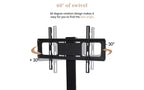 Meuble TV de rangement en bois JVNOXK, verre trempé noir, hauteur réglable, meuble TV universel pivotant avec support, noir