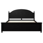 Cadre de lit double moderne en bois Luxystar avec tête de lit arquée pour chambre à coucher