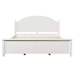 Cadre de lit double moderne en bois Luxystar avec tête de lit arquée pour chambre à coucher