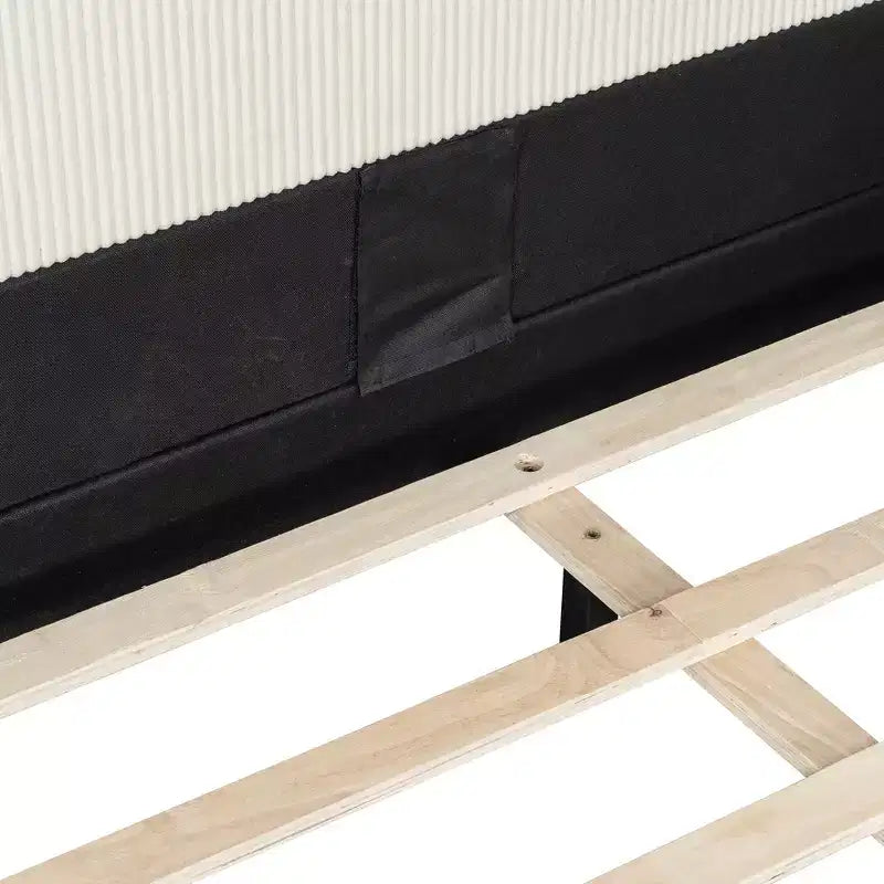 Lit de repos en velours côtelé en forme de L Luxystar Modern de taille normale pour salon ou chambre d'amis