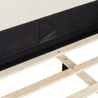 Lit de repos en velours côtelé en forme de L Luxystar Modern de taille normale pour salon ou chambre d'amis