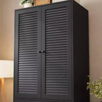 Armoire penderie en bois de 176,5 cm avec 3 tiroirs, tringle à vêtements, 2 portes, armoire de rangement de grande capacité pour chambre à coucher